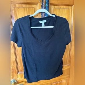 Forever 21 Black Medium V Neck